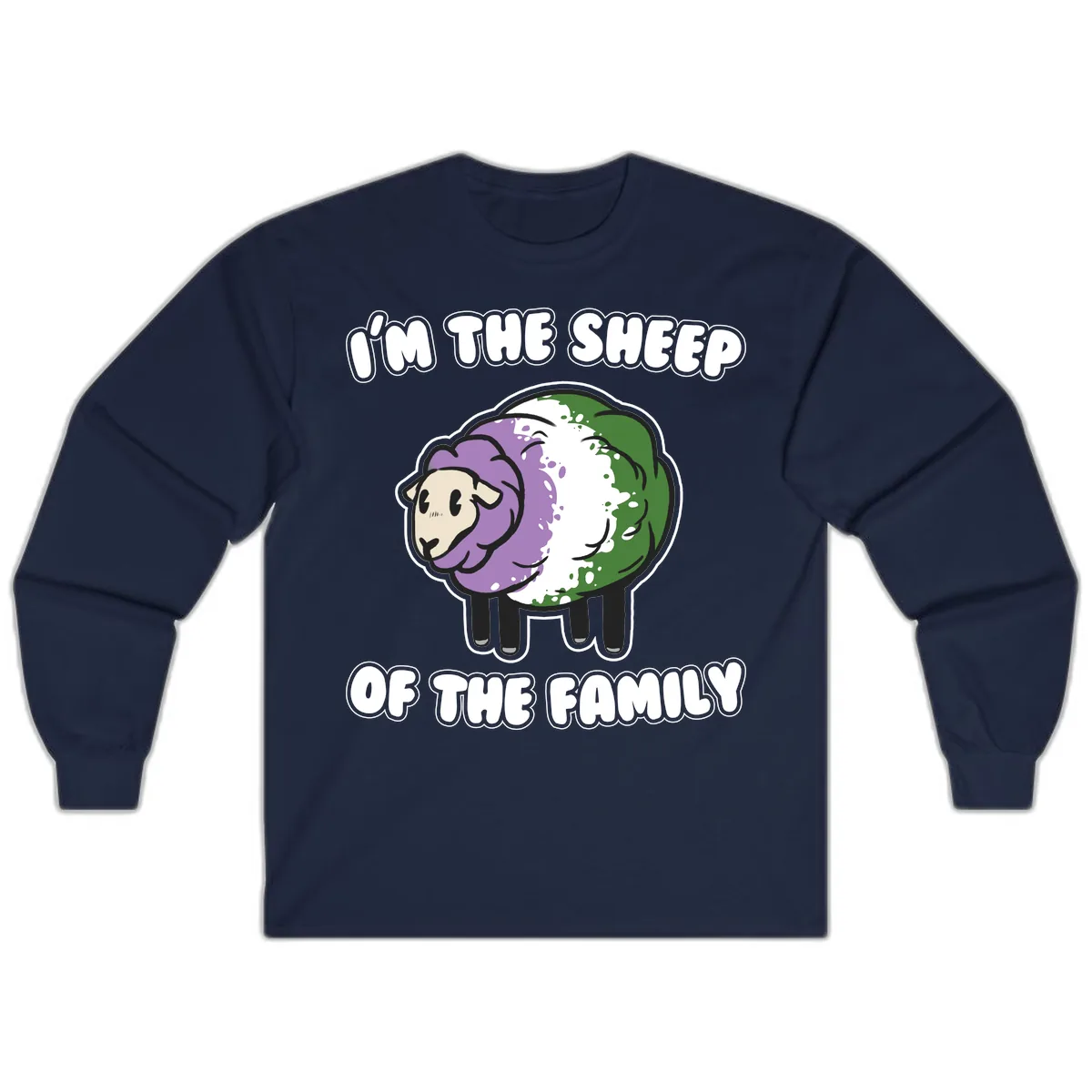 I'm The Sheep Of The Family Long Sleeve in Navy