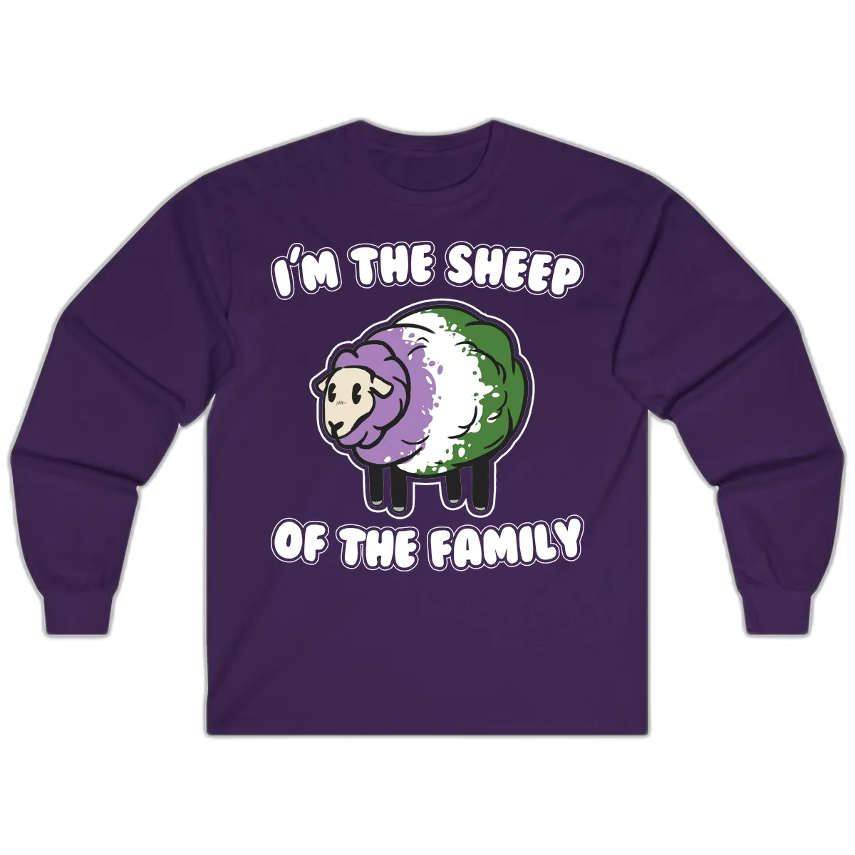 I'm The Sheep Of The Family Long Sleeve in Purple