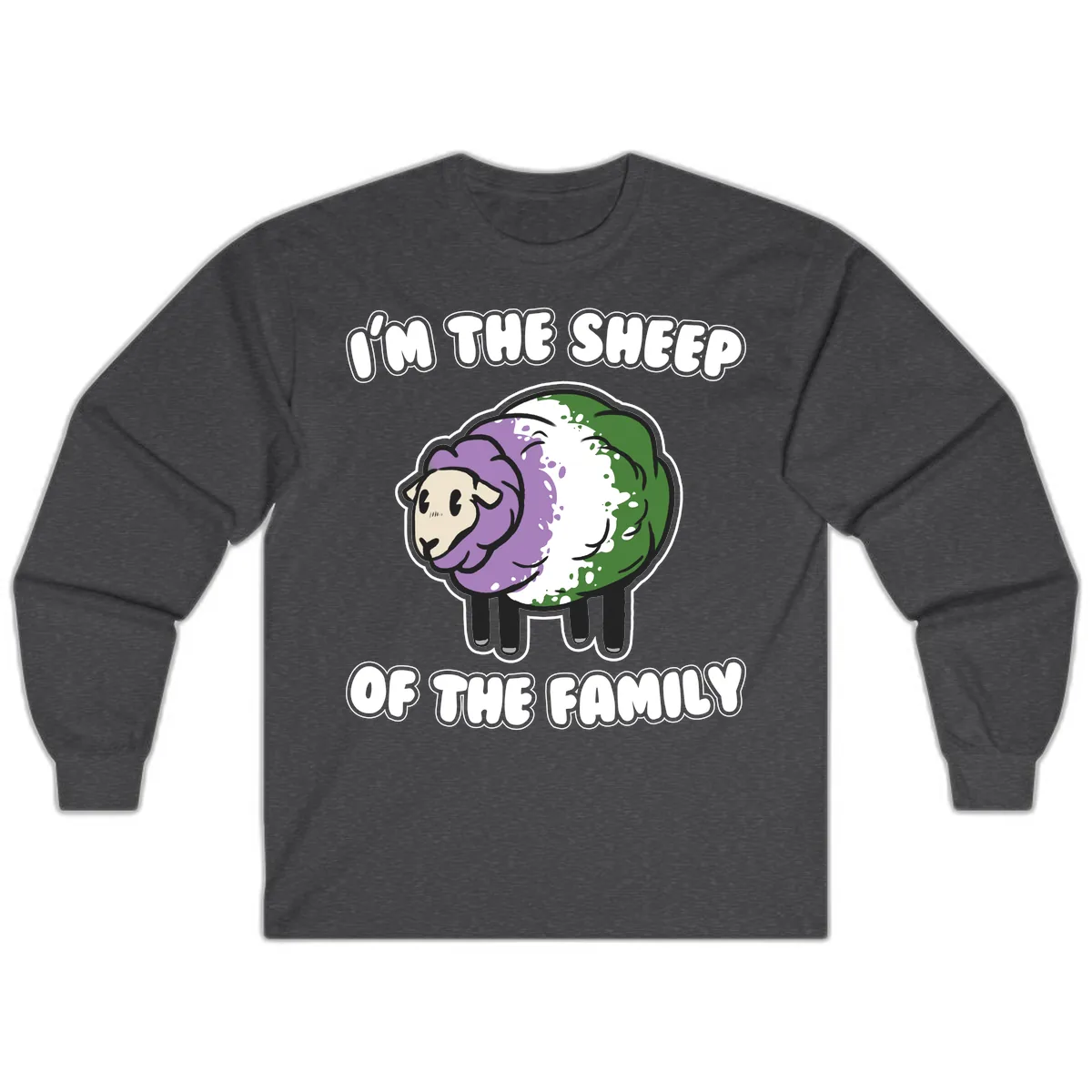 I'm The Sheep Of The Family Long Sleeve in Dark Heather