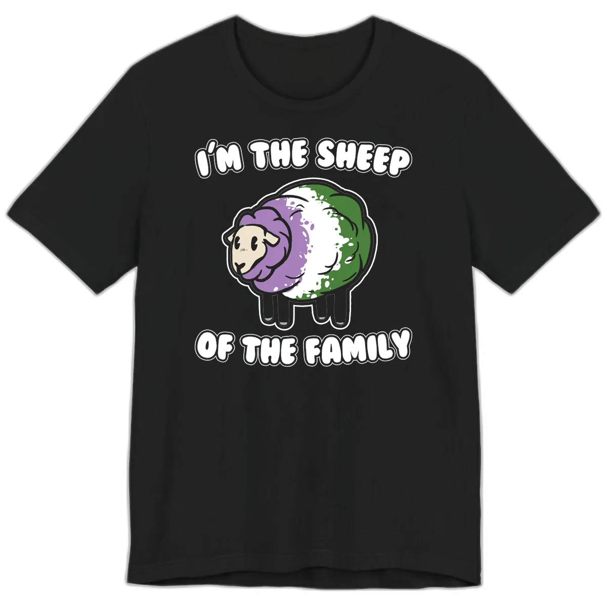 I'm The Sheep Of The Family Premium T-Shirt in Black