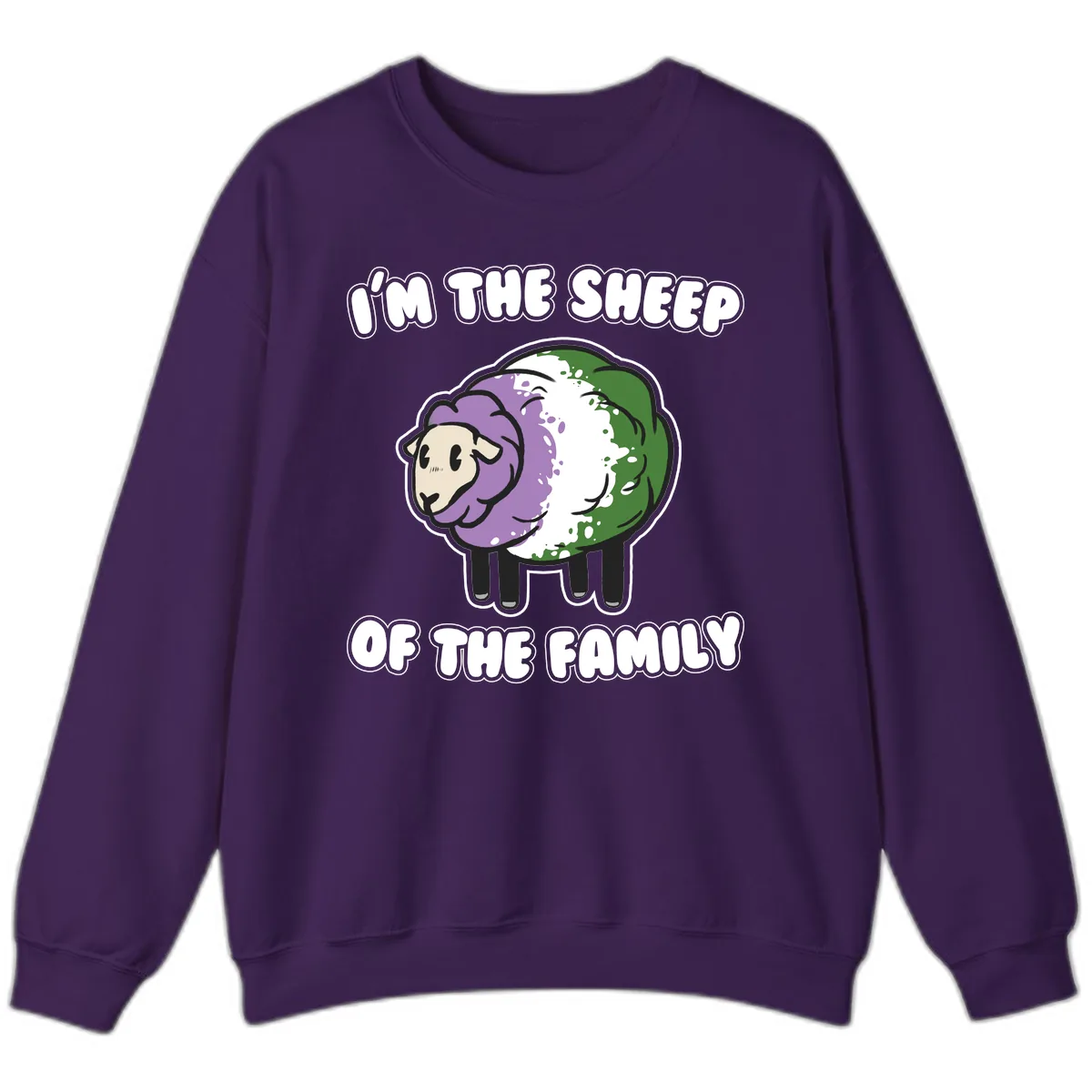 I'm The Sheep Of The Family Sweatshirt in Purple