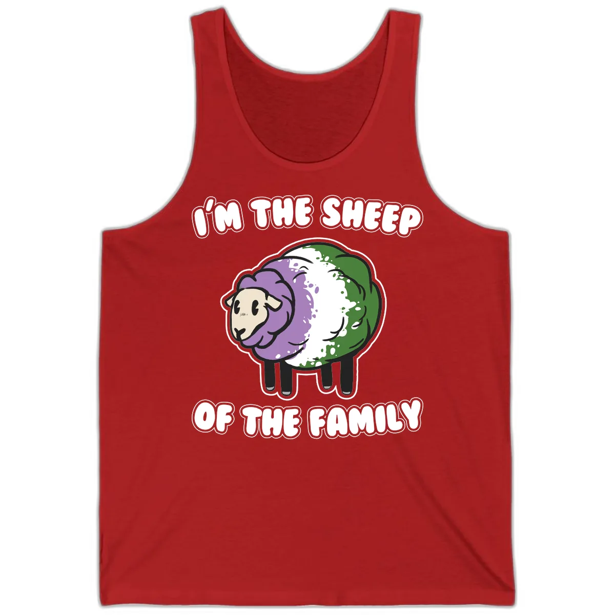 I'm The Sheep Of The Family Tank in Red