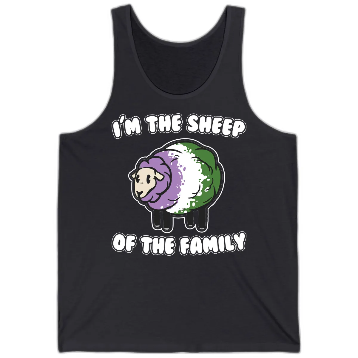 I'm The Sheep Of The Family Tank in Dark Grey