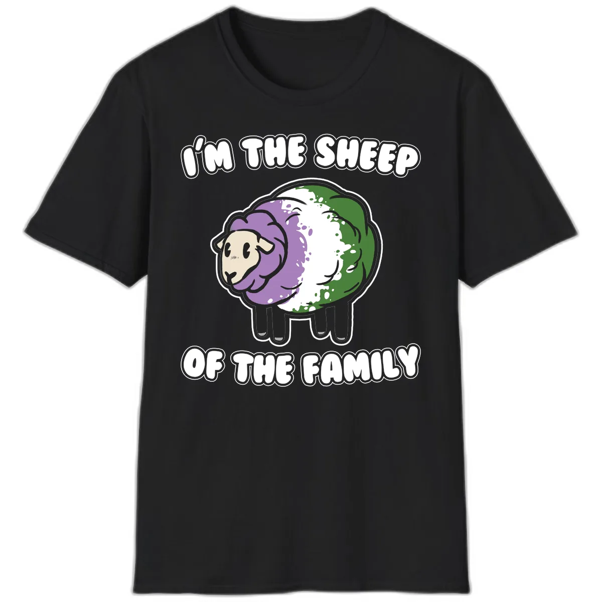 I'm The Sheep Of The Family T-Shirt in Black