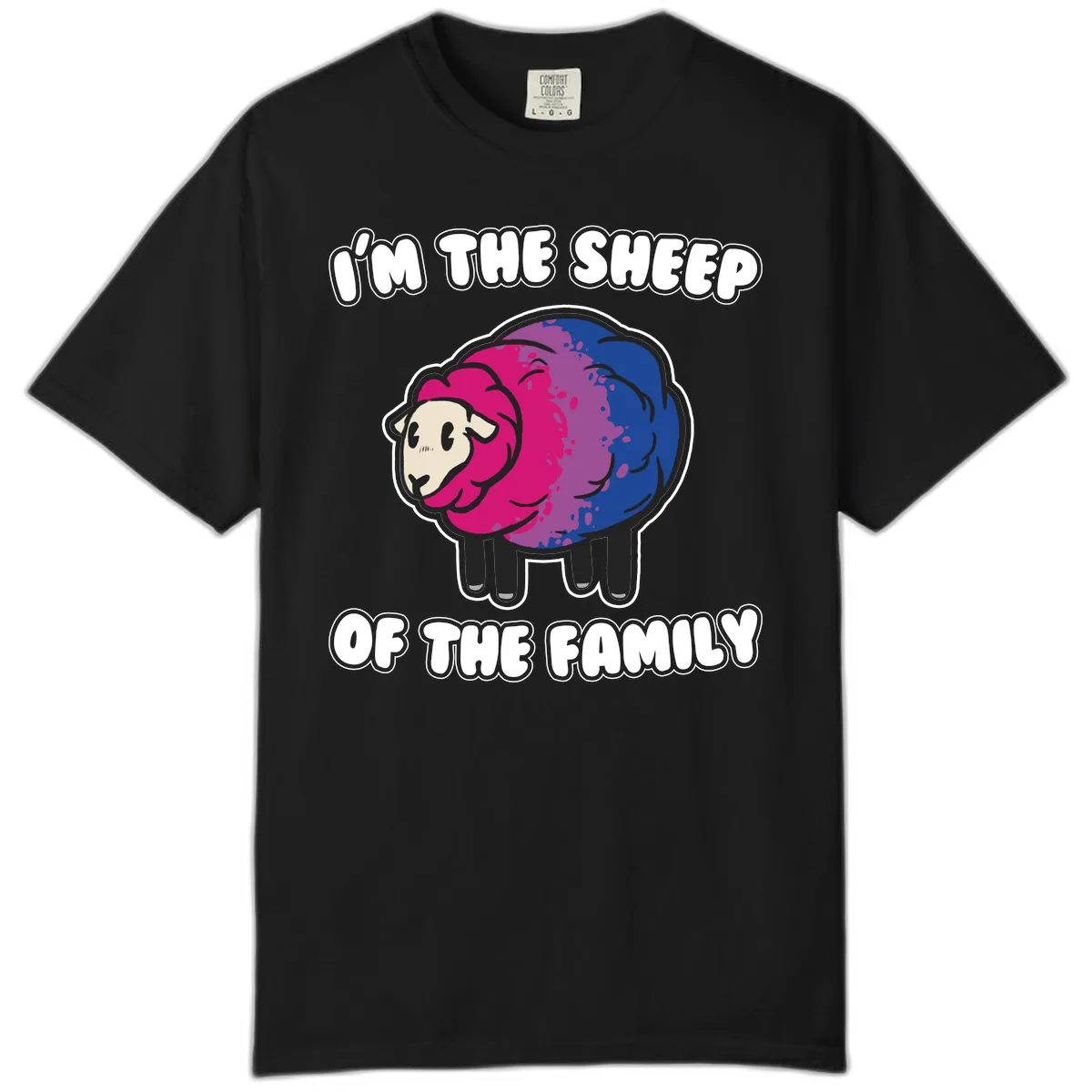 I'm The Sheep Of The Family Comfort Color in Black