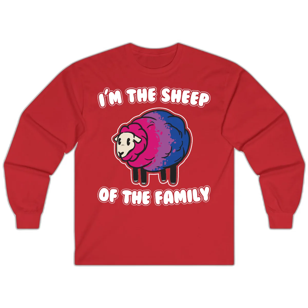 I'm The Sheep Of The Family Long Sleeve in Red