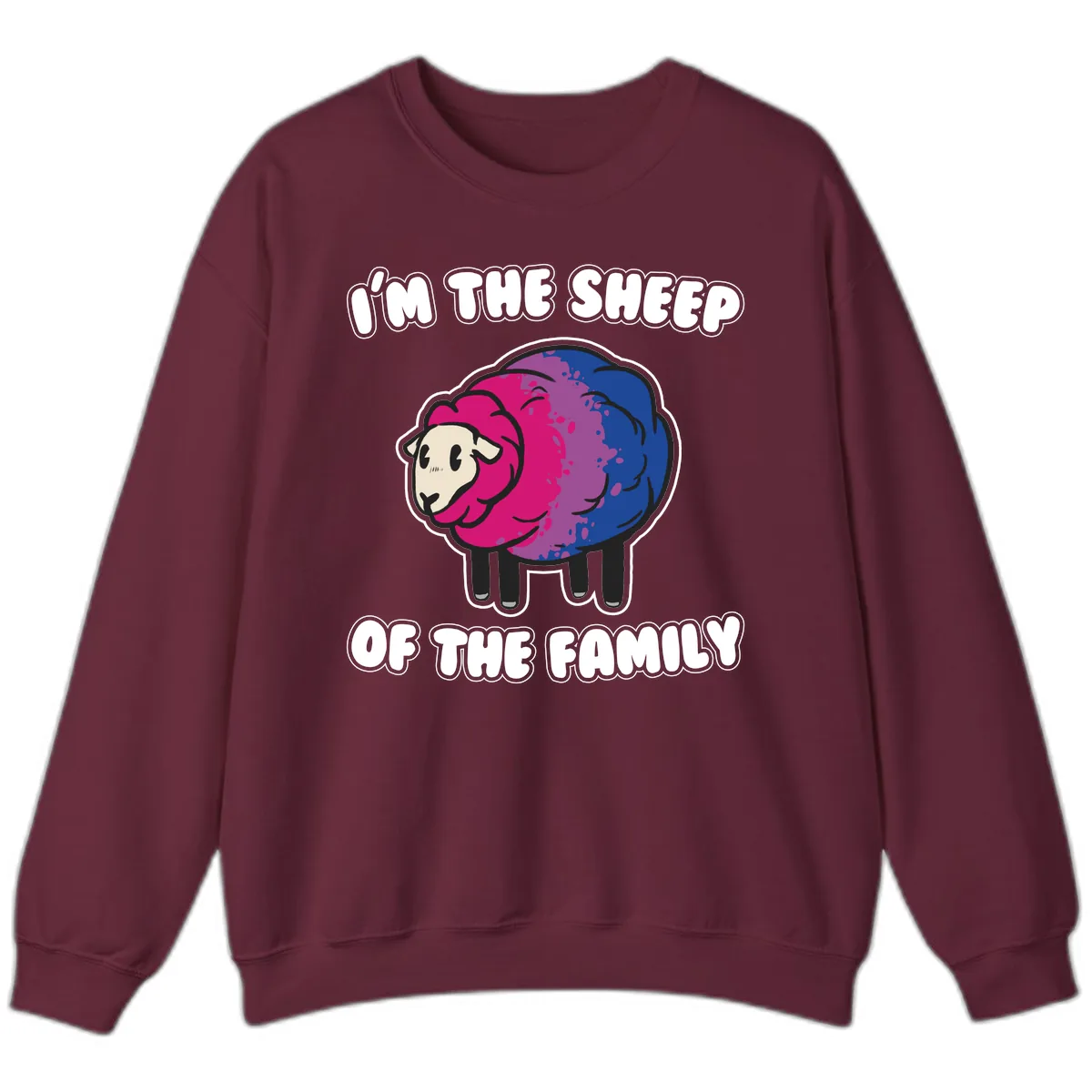 I'm The Sheep Of The Family Sweatshirt in Maroon