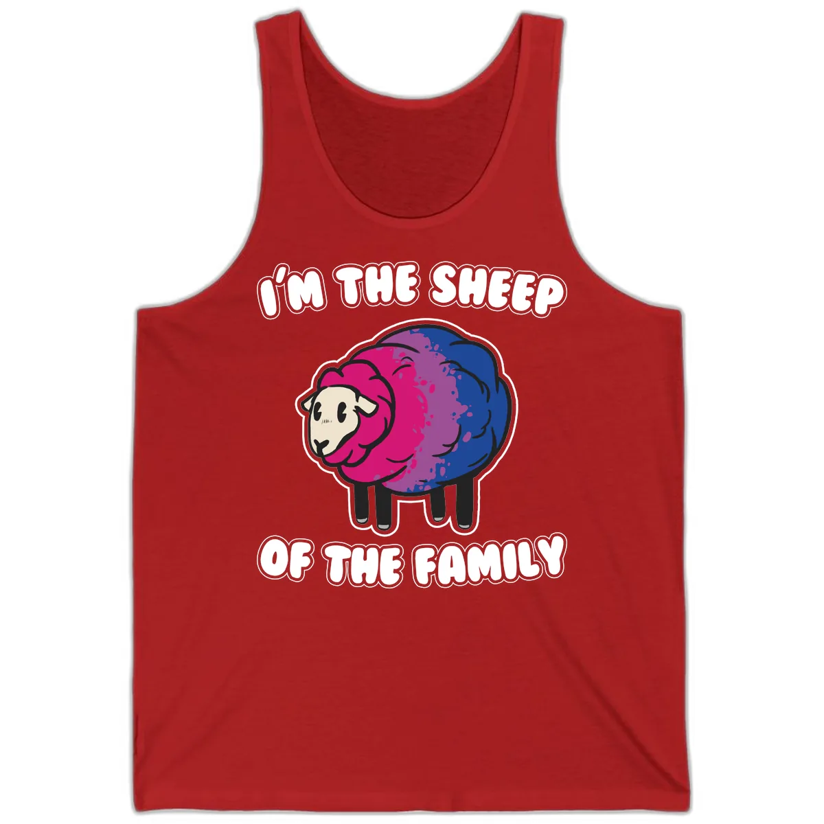I'm The Sheep Of The Family Tank in Red