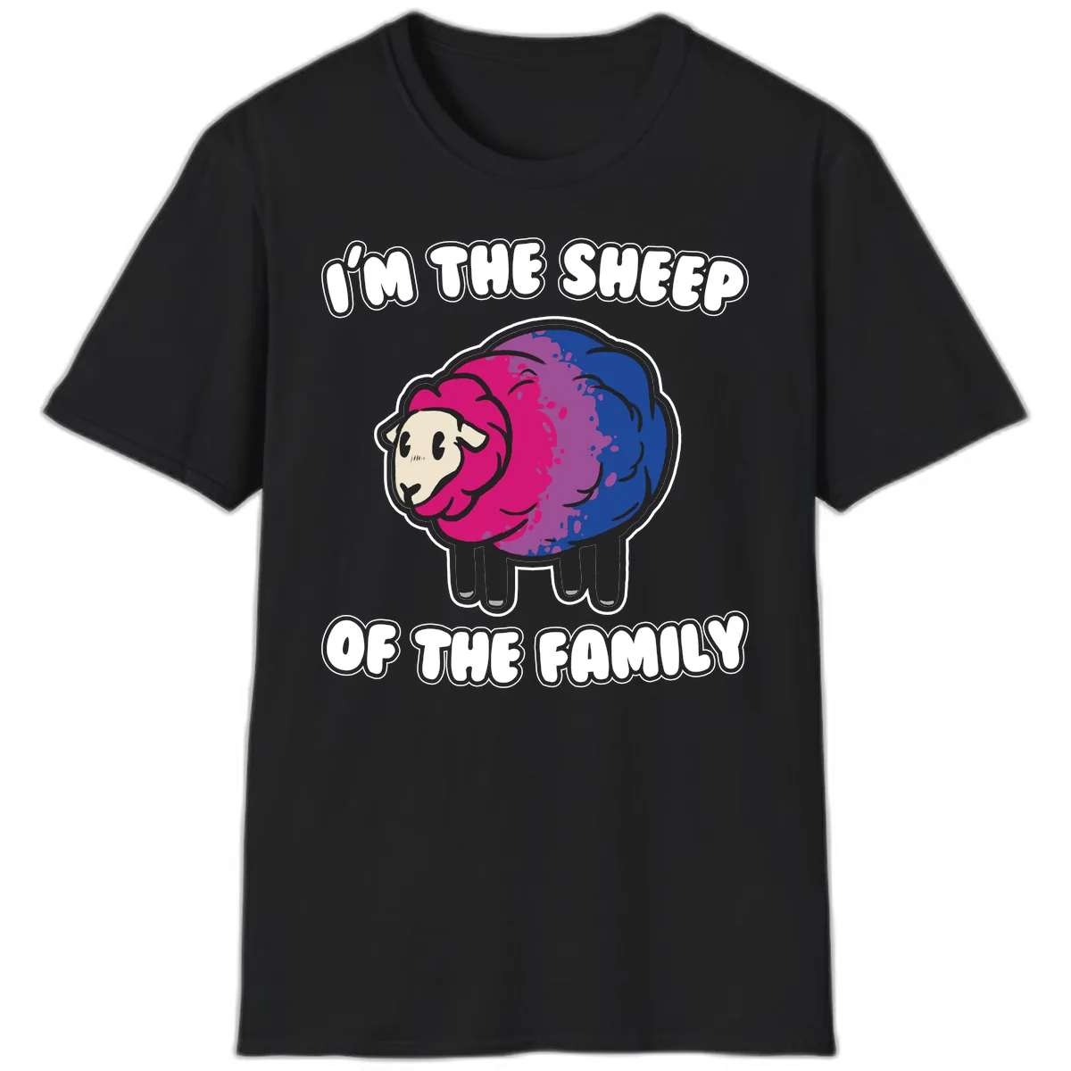 I'm The Sheep Of The Family T-Shirt in Black