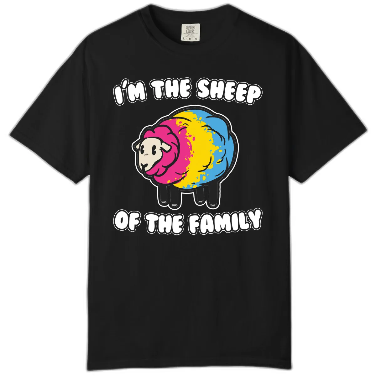 I'm The Sheep Of The Family Comfort Color in Black