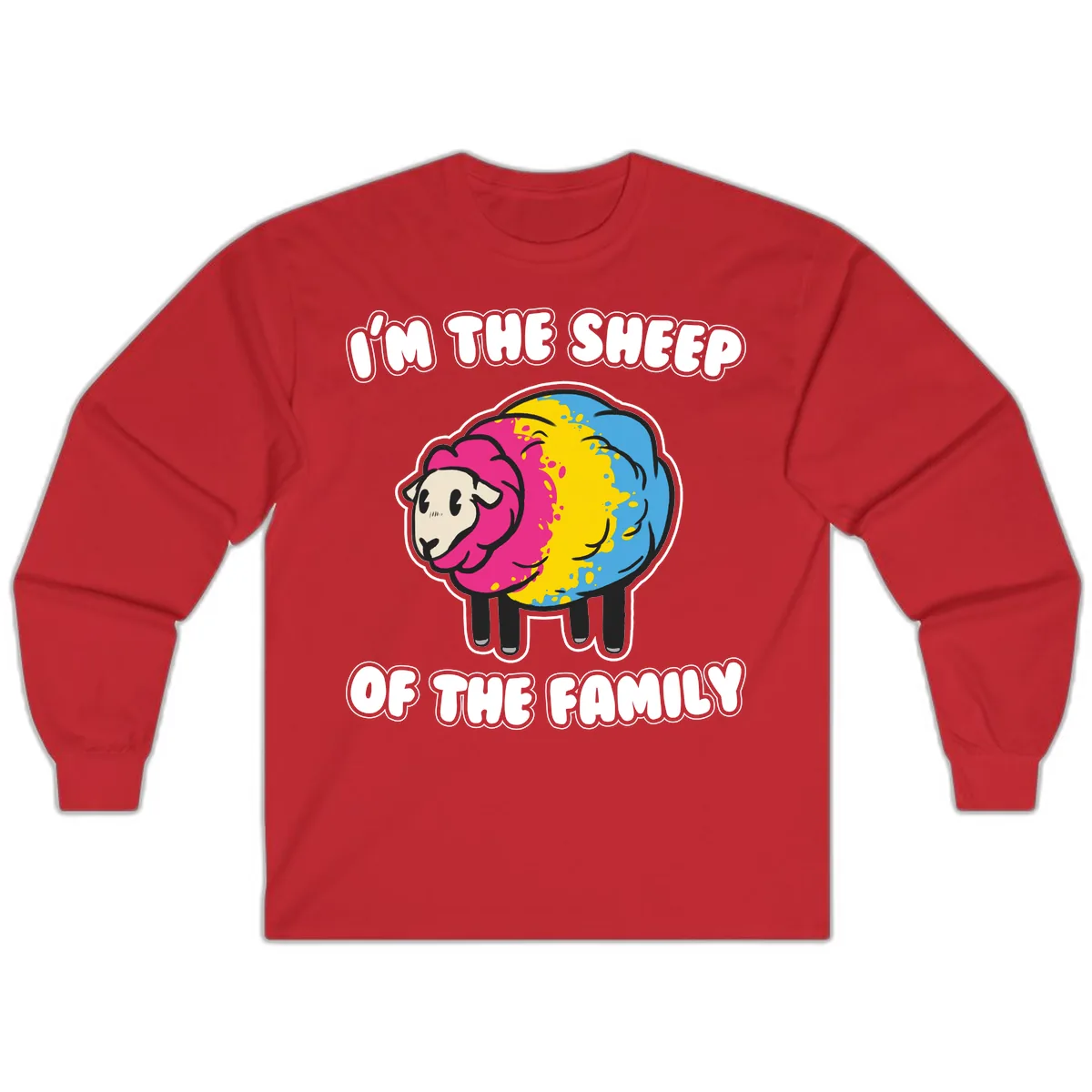 I'm The Sheep Of The Family Long Sleeve in Red