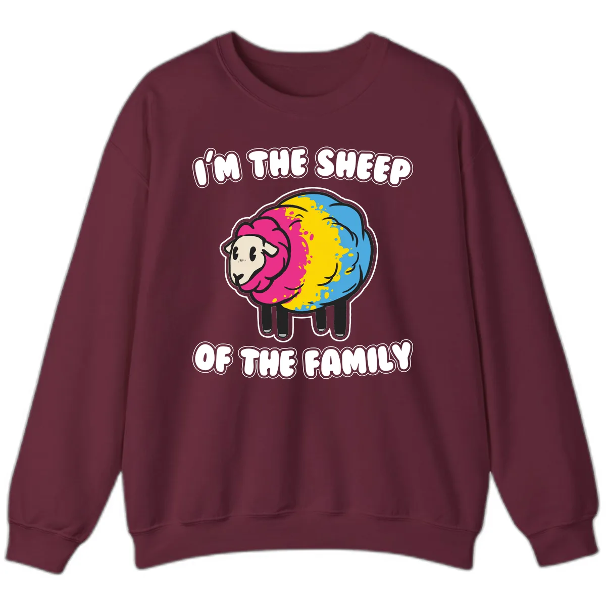 I'm The Sheep Of The Family Sweatshirt in Maroon