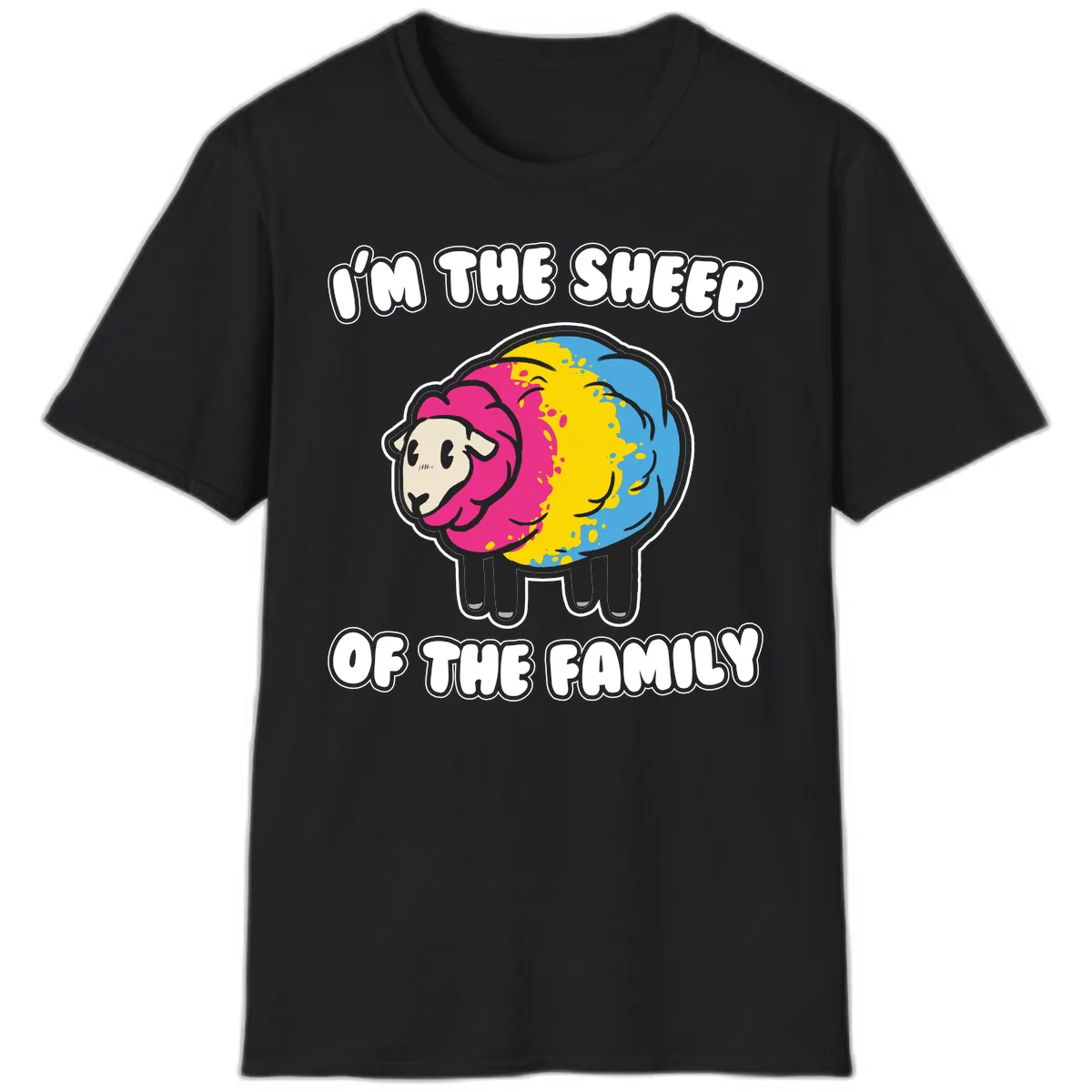 I'm The Sheep Of The Family T-Shirt in Black