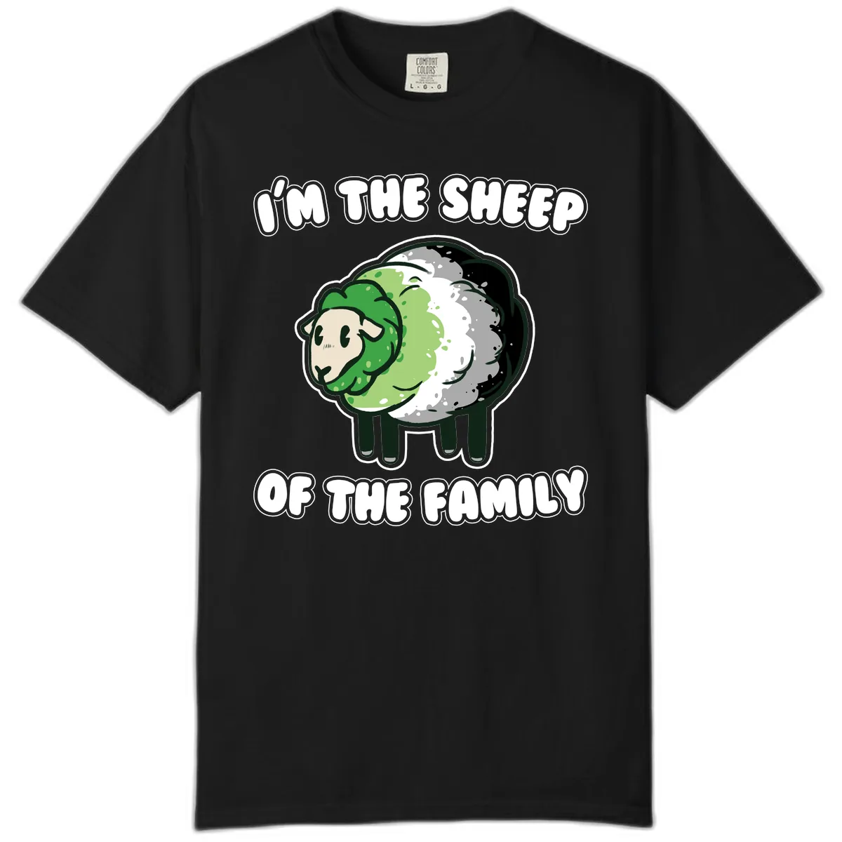 I'm The Sheep Of The Family Comfort Color in Black