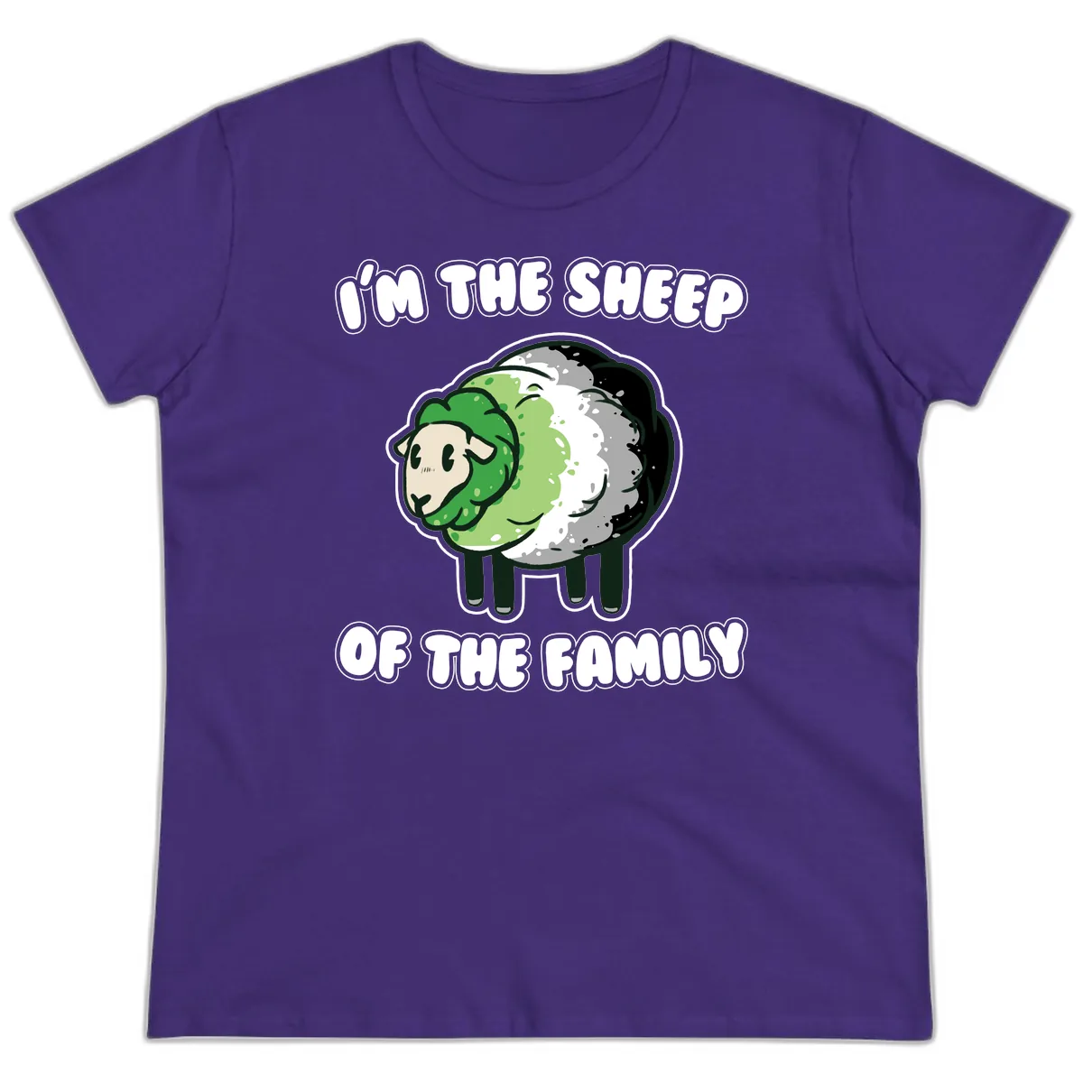 I'm The Sheep Of The Family Ladies Tee in Purple