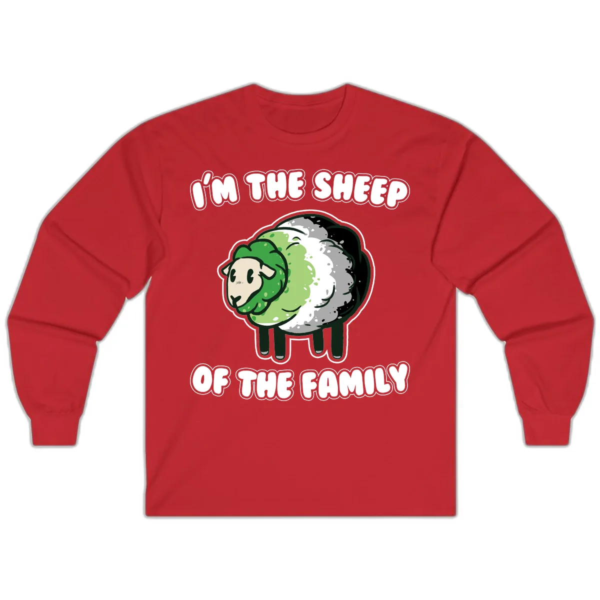 I'm The Sheep Of The Family Long Sleeve in Red