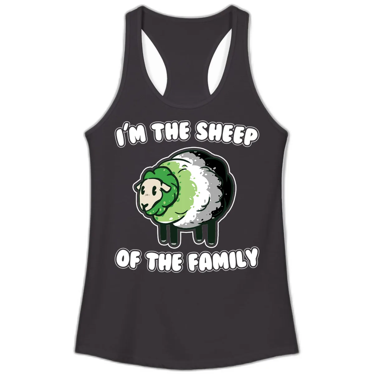 I'm The Sheep Of The Family Ladies Tank in Black