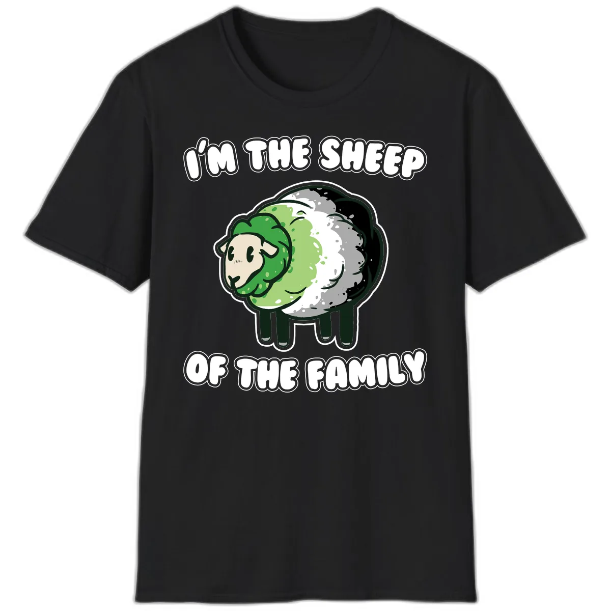 I'm The Sheep Of The Family T-Shirt in Black