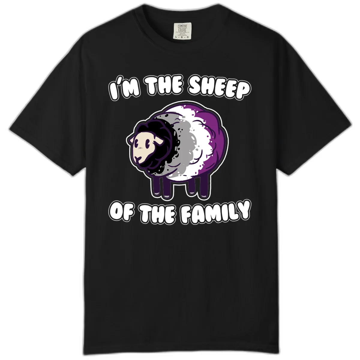 I'm The Sheep Of The Family Comfort Color in Black