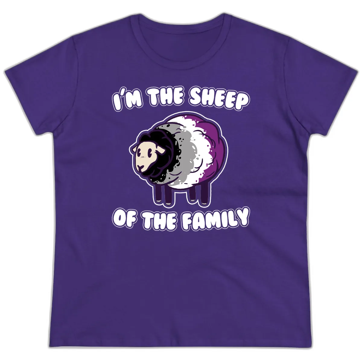 I'm The Sheep Of The Family Ladies Tee in Purple