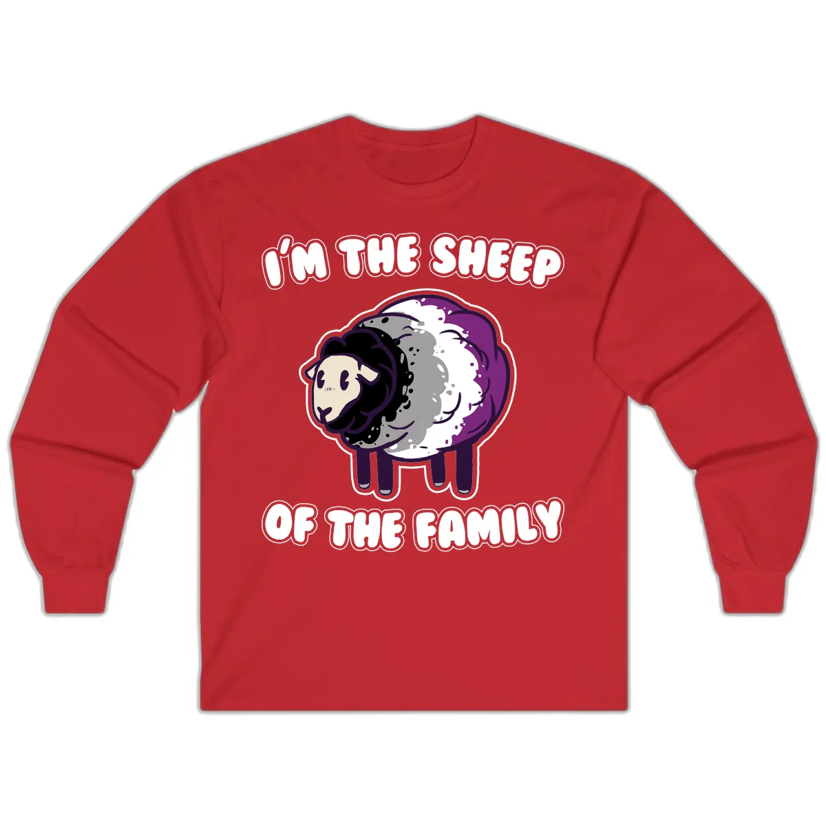I'm The Sheep Of The Family Long Sleeve in Red
