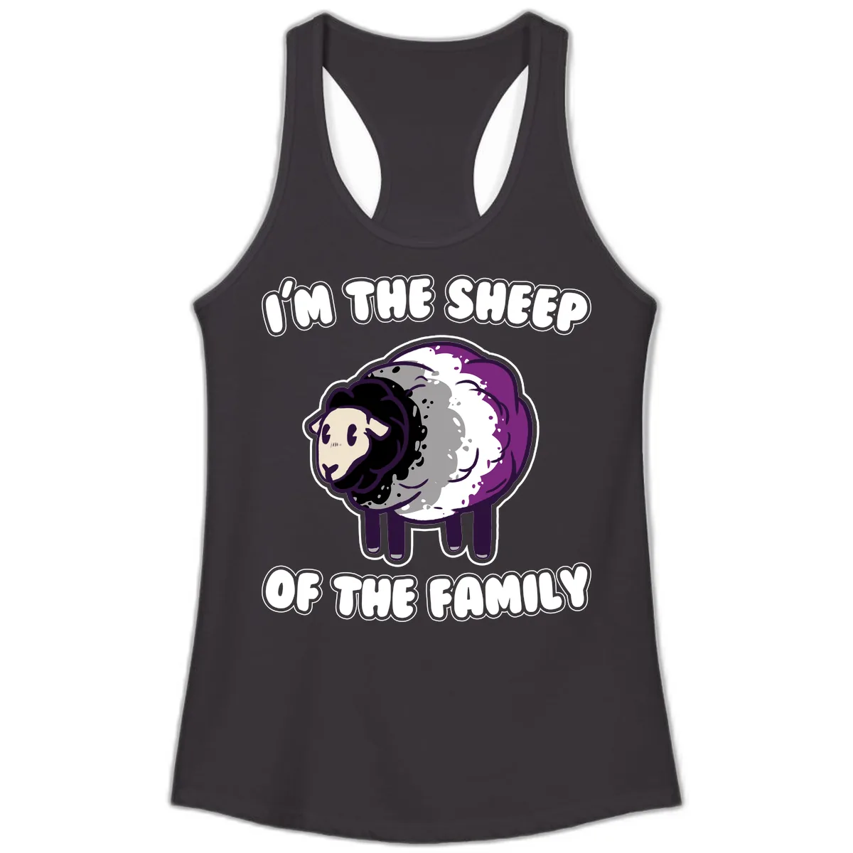I'm The Sheep Of The Family Ladies Tank in Black