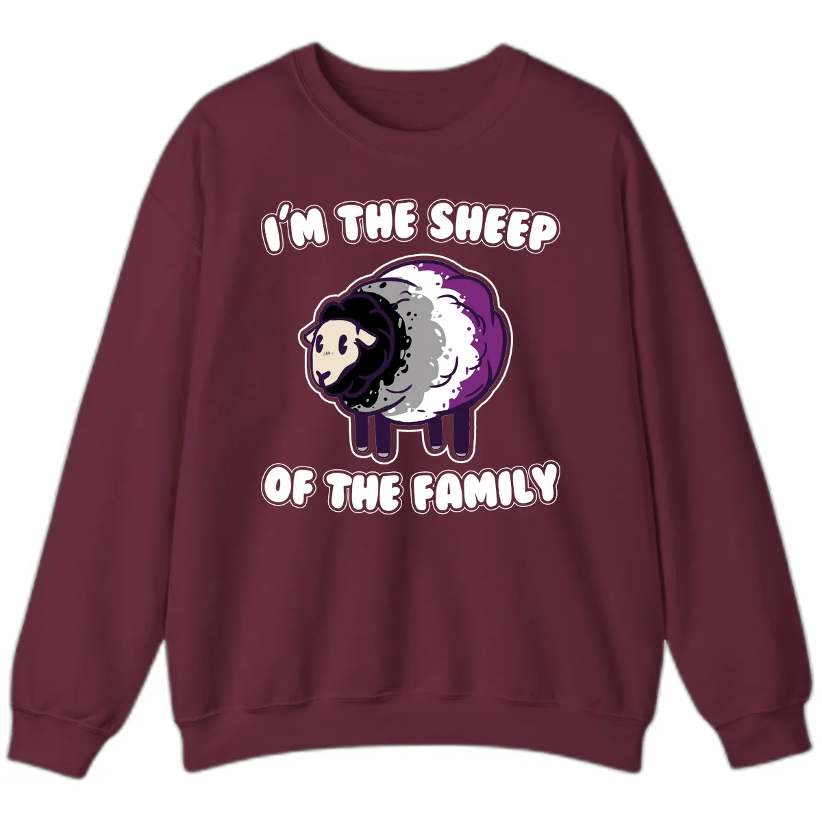 I'm The Sheep Of The Family Sweatshirt in Maroon