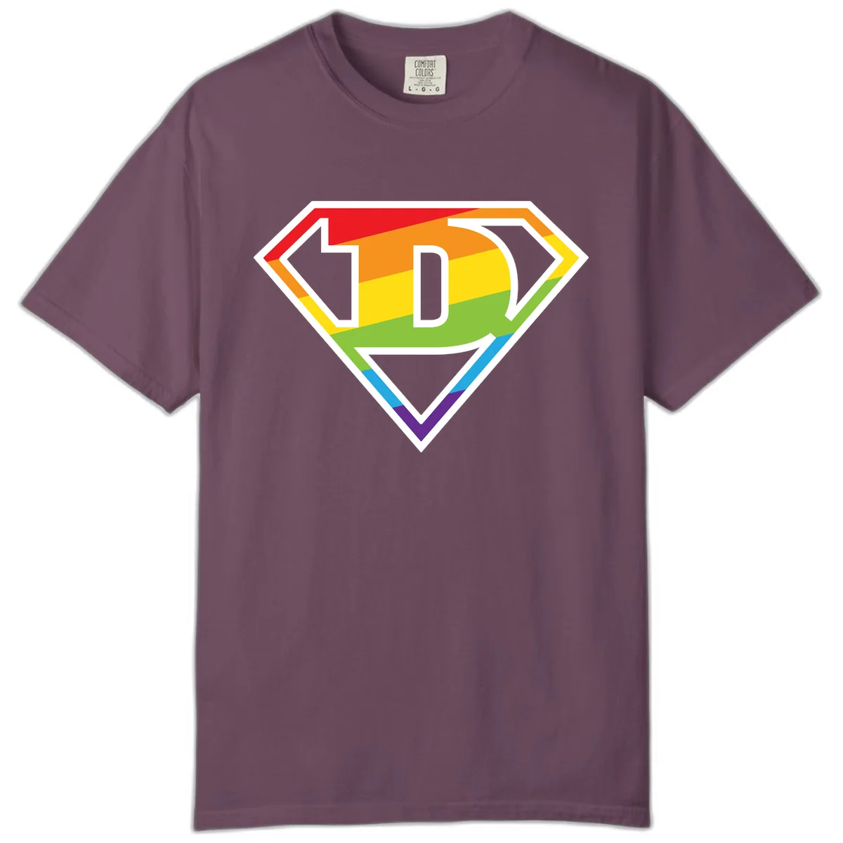 Rainbow Pride Power Shield Comfort Color in Berry