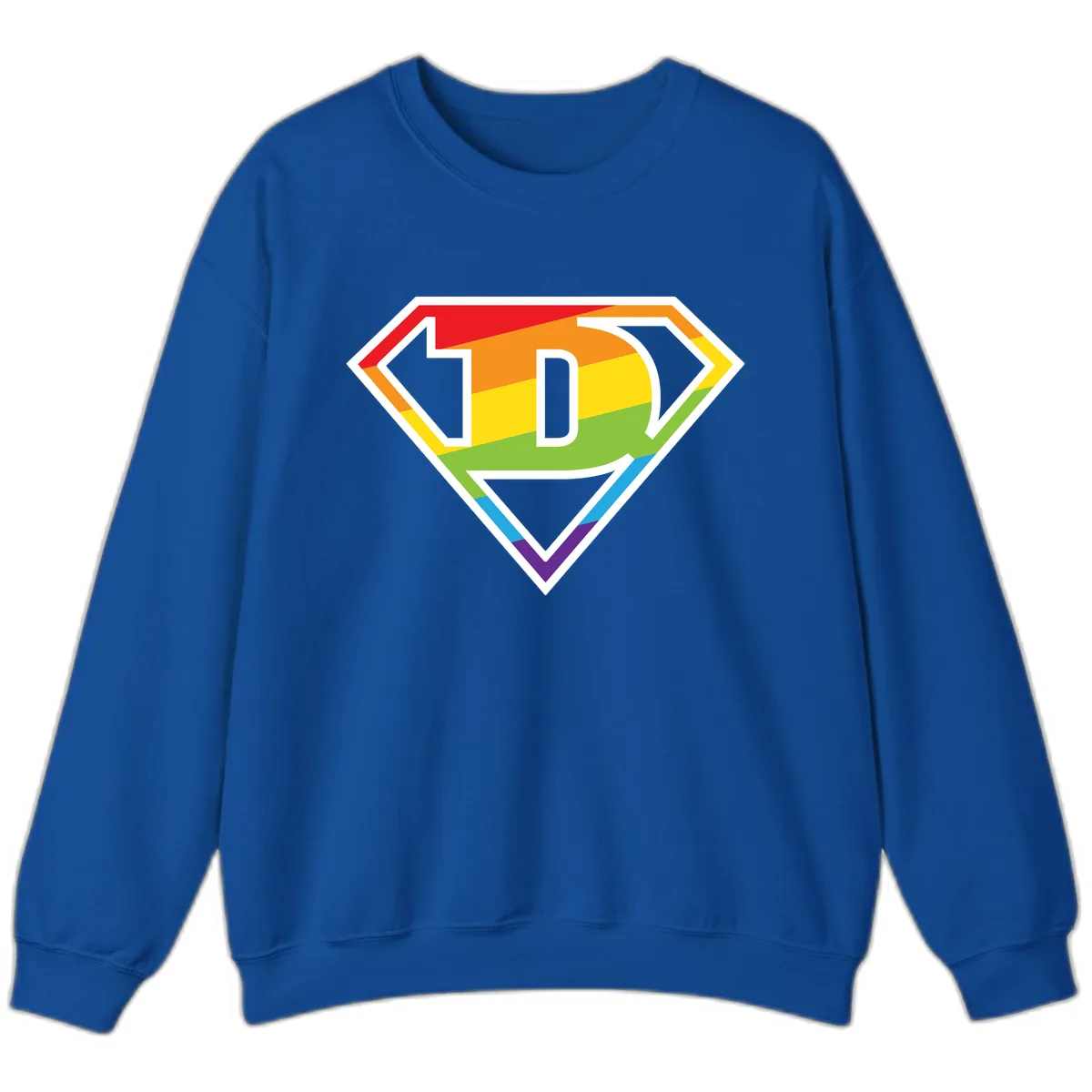 Rainbow Pride Power Shield Sweatshirt in Royal