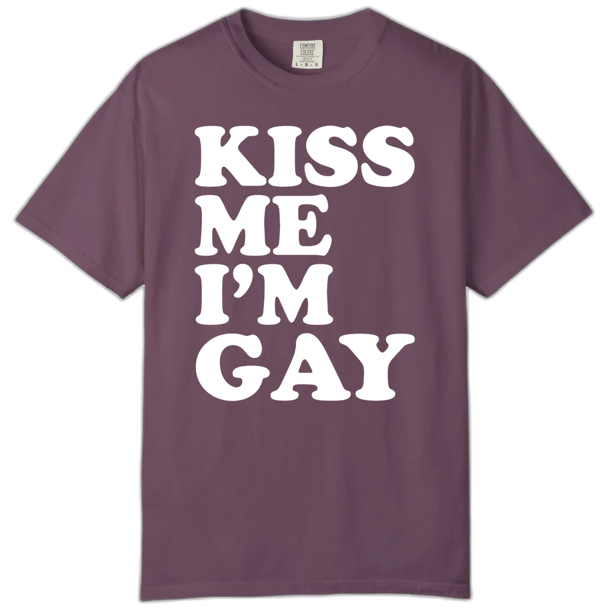 Kiss Me I'm Gay Comfort Color in Berry