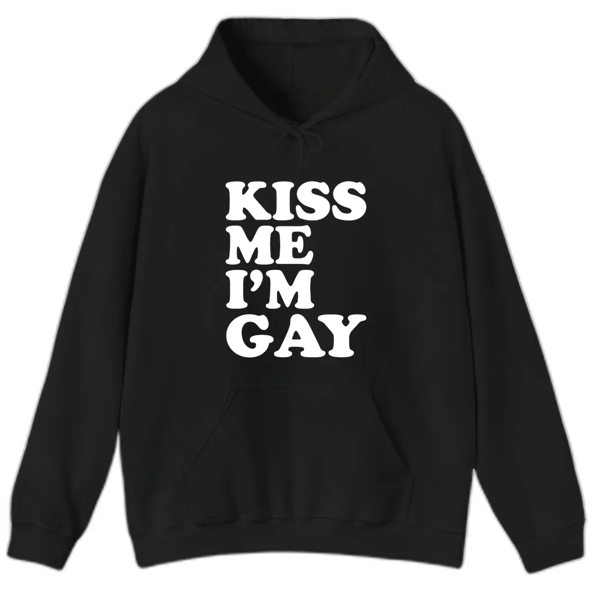 Kiss Me I'm Gay Hoodie in Black