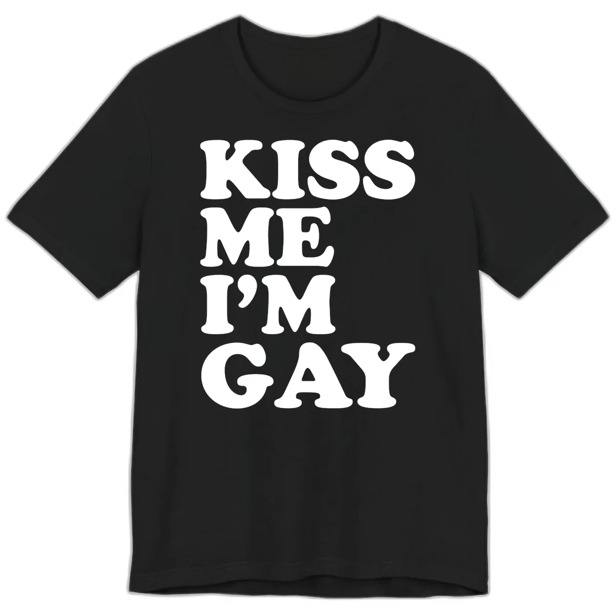 Kiss Me I'm Gay Premium T-Shirt in Black