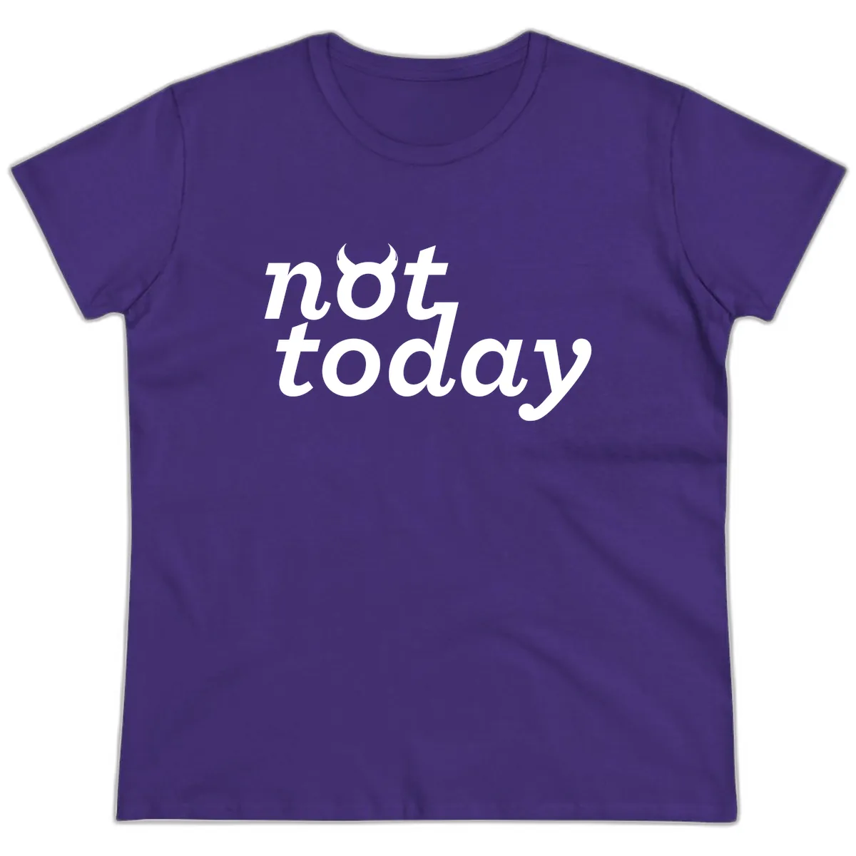 Not Toddaly Evil Ladies Tee in Purple