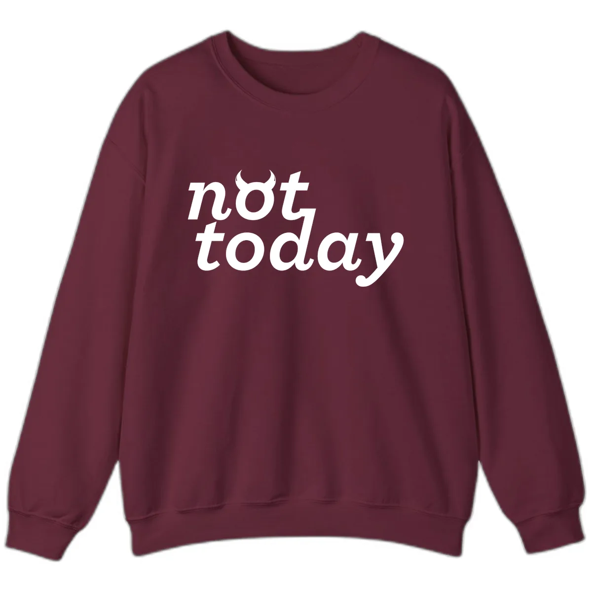 Not Toddaly Evil Sweatshirt in Maroon