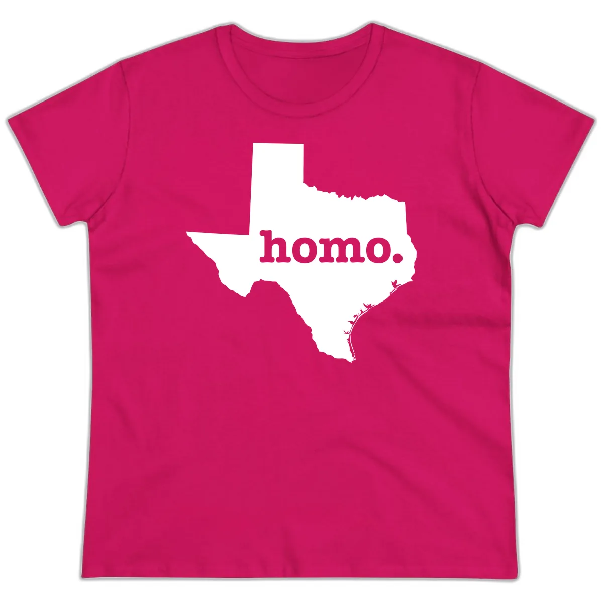 Home Sweet Texas Ladies Tee in Heliconia