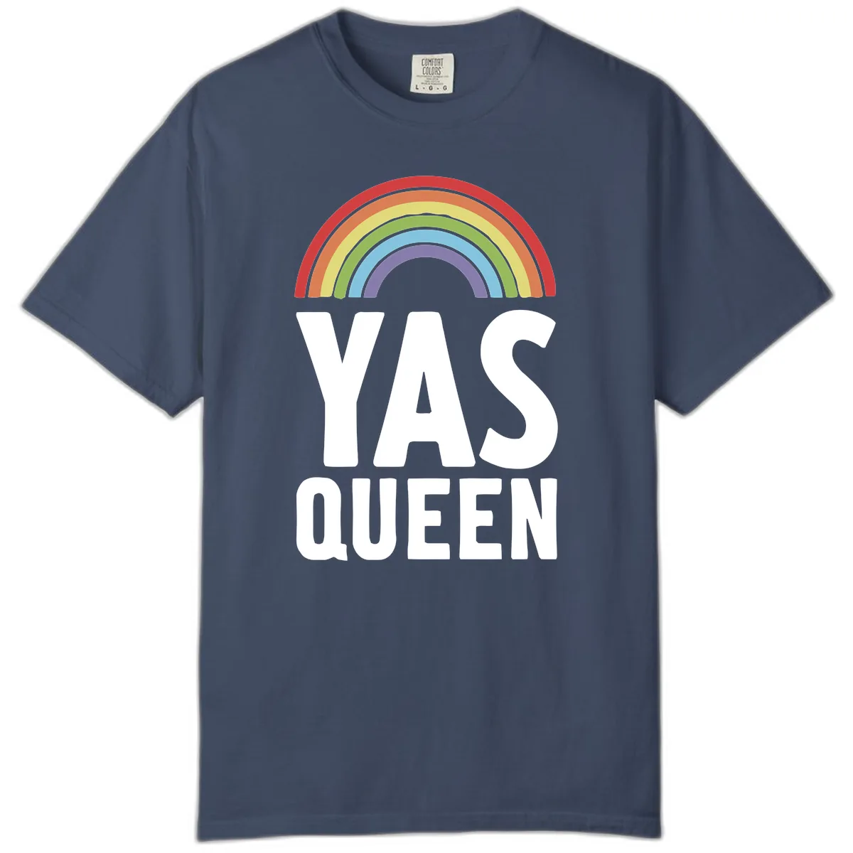 Yas Queen Rainbow Pride Comfort Color in Midnight