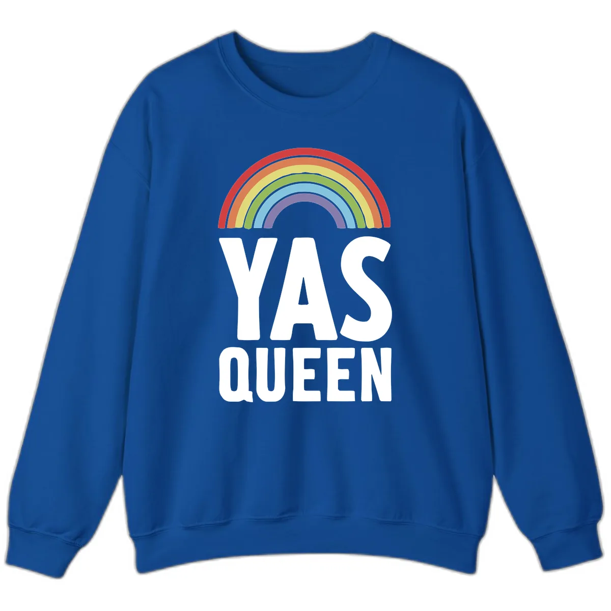 Yas Queen Rainbow Pride Sweatshirt in Royal