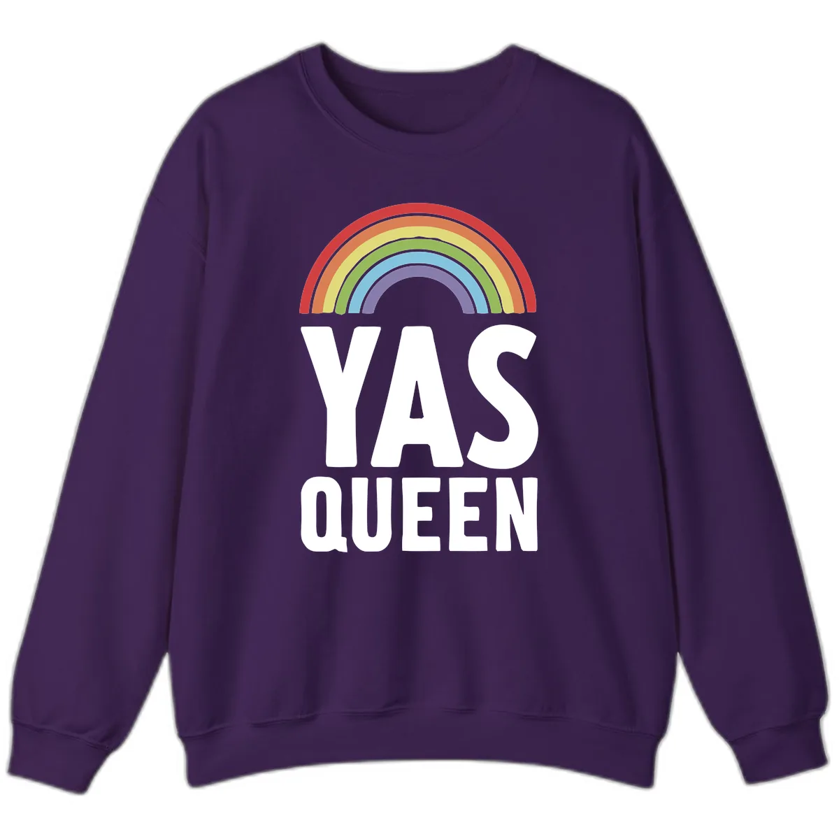 Yas Queen Rainbow Pride Sweatshirt in Purple