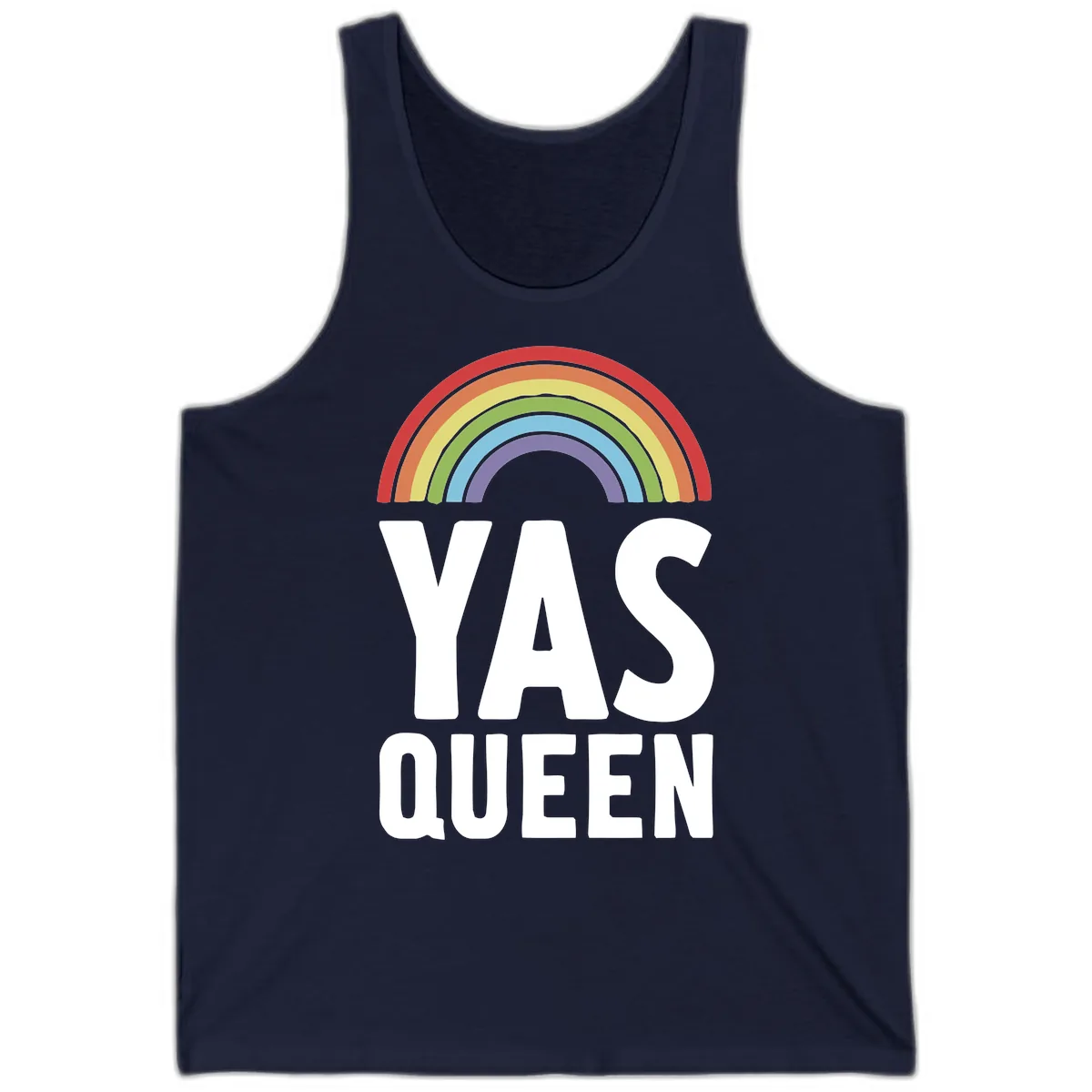 Yas Queen Rainbow Pride Tank in Navy