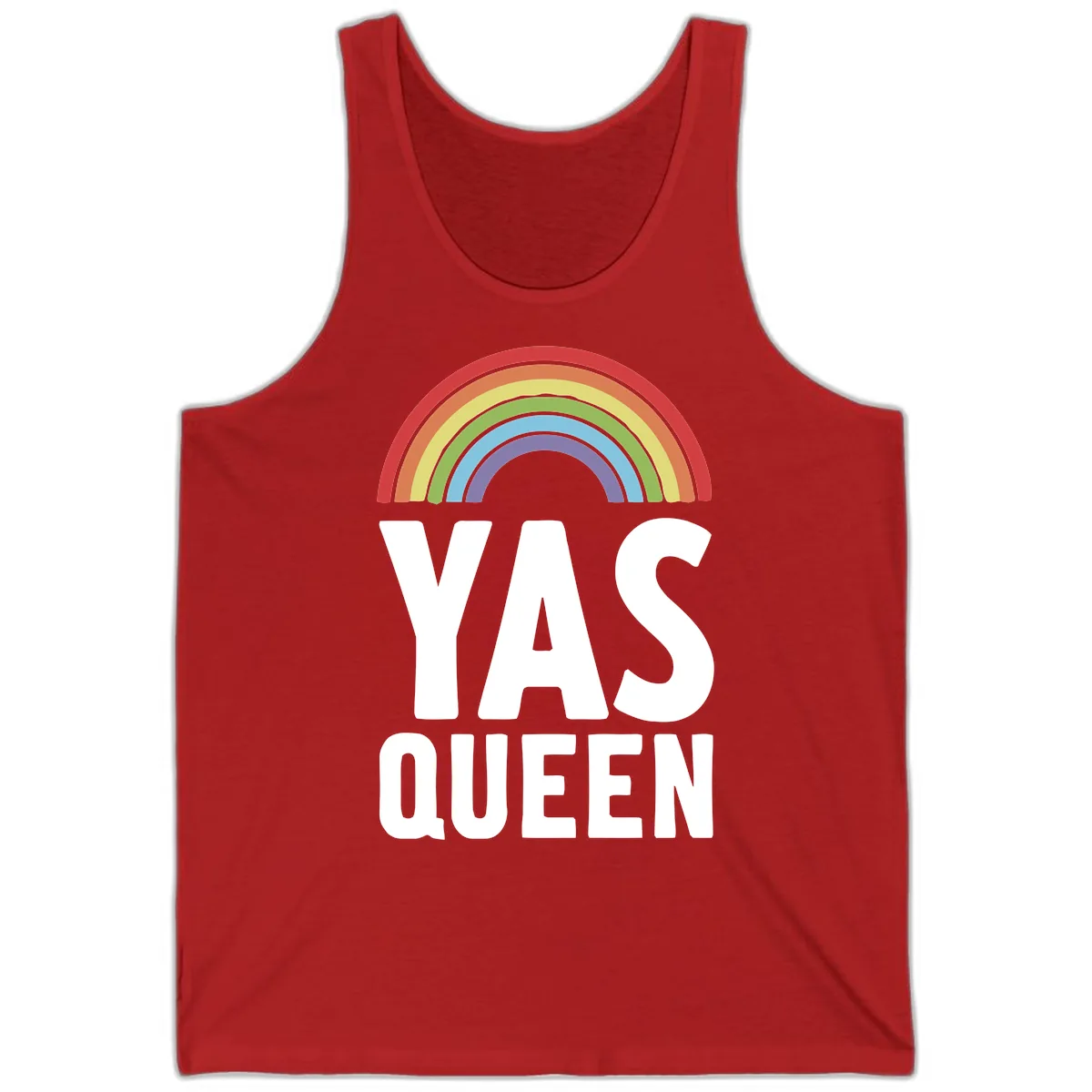 Yas Queen Rainbow Pride Tank in Red
