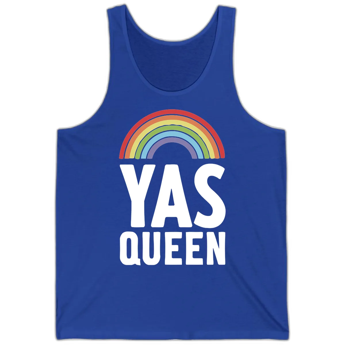 Yas Queen Rainbow Pride Tank in True Royal