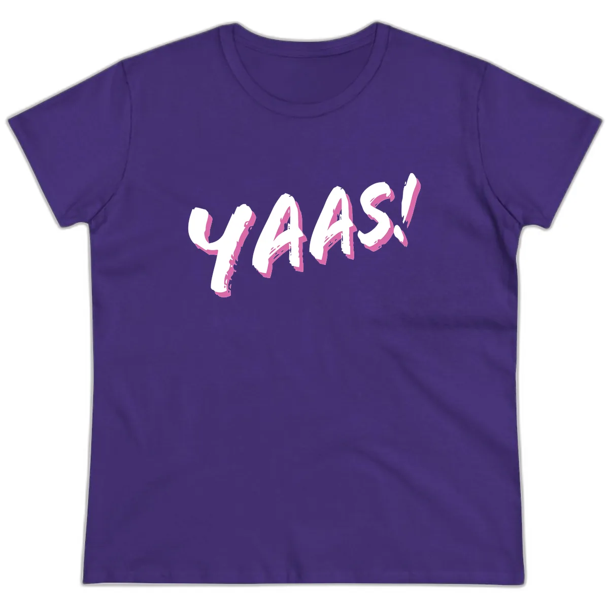Wavy Abstract Design Ladies Tee in Purple