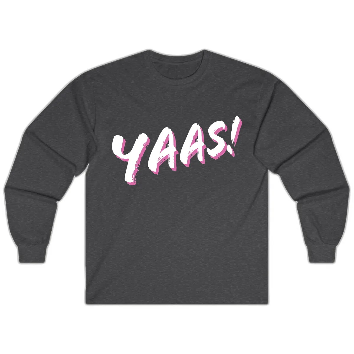 Wavy Abstract Design Long Sleeve in Dark Heather
