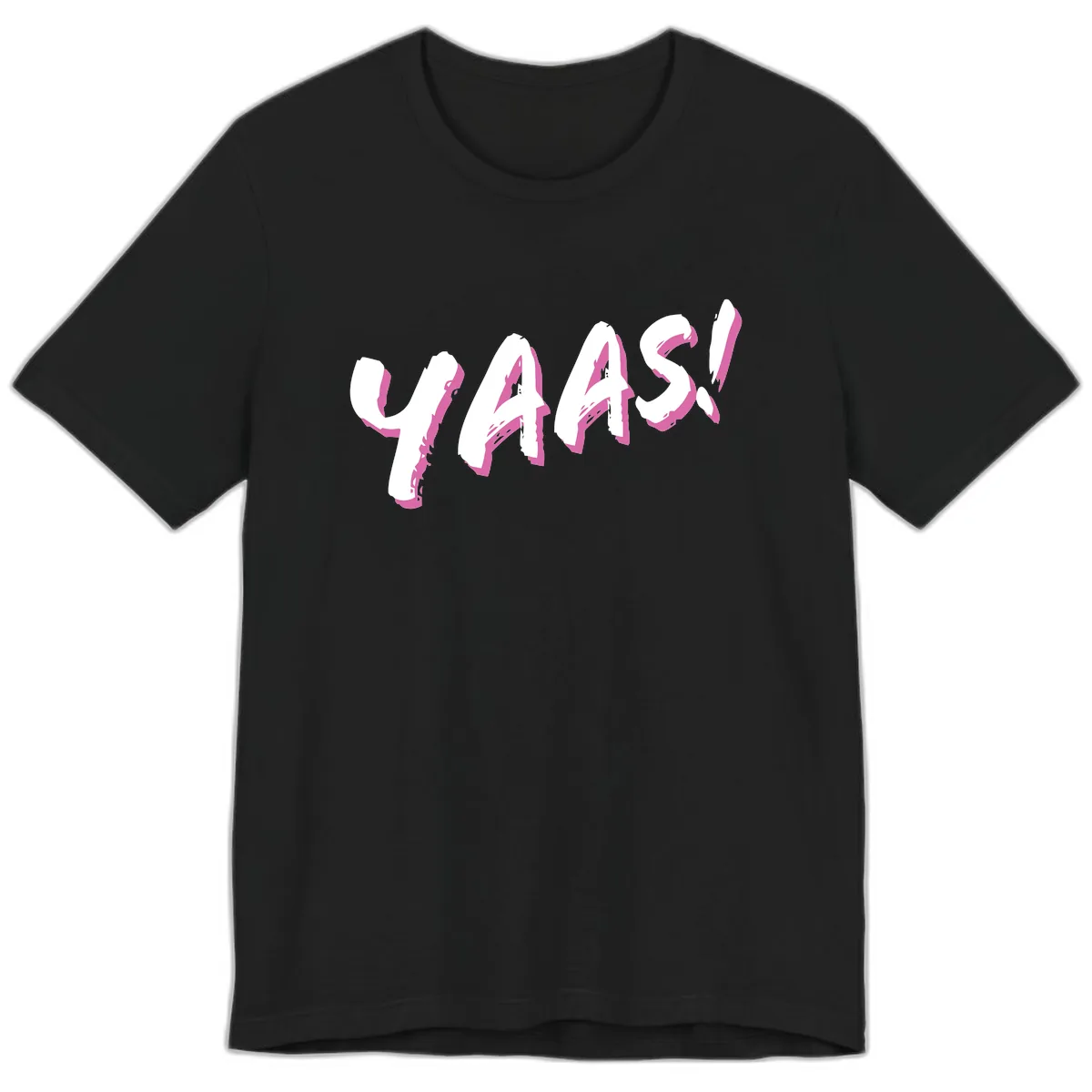 Wavy Abstract Design Premium T-Shirt in Black