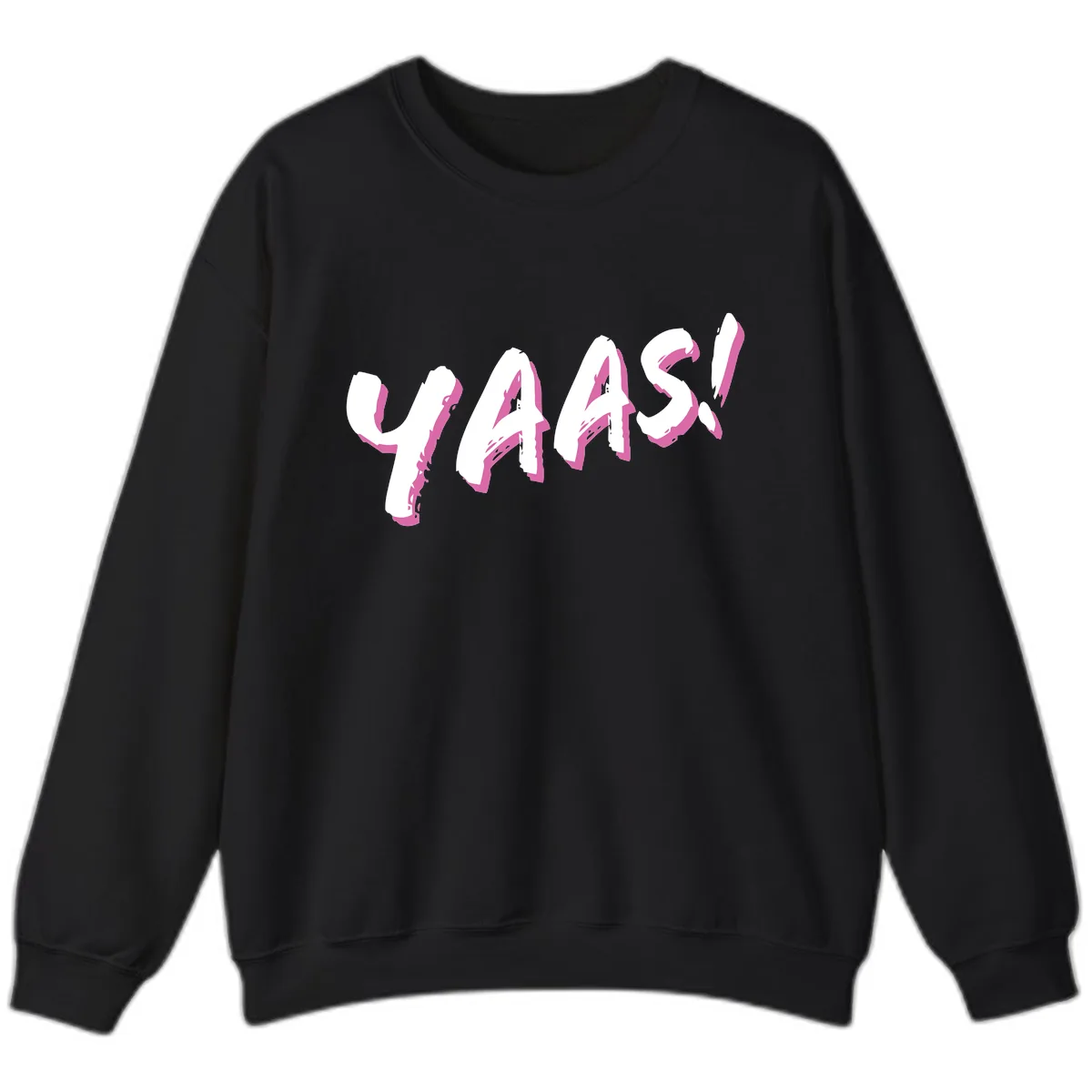 Wavy Abstract Design Sweatshirt in Black