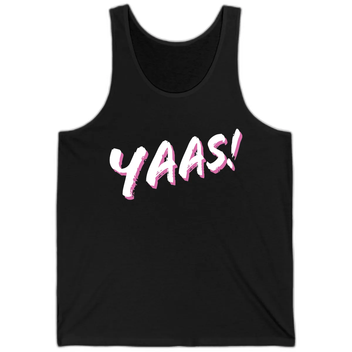 Wavy Abstract Design Tank in Black