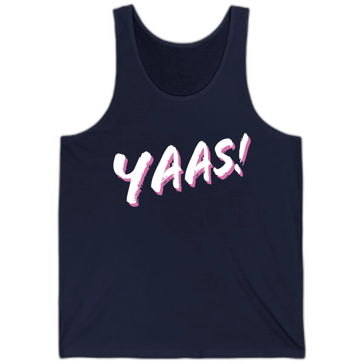 Wavy Abstract Design Tank in Navy