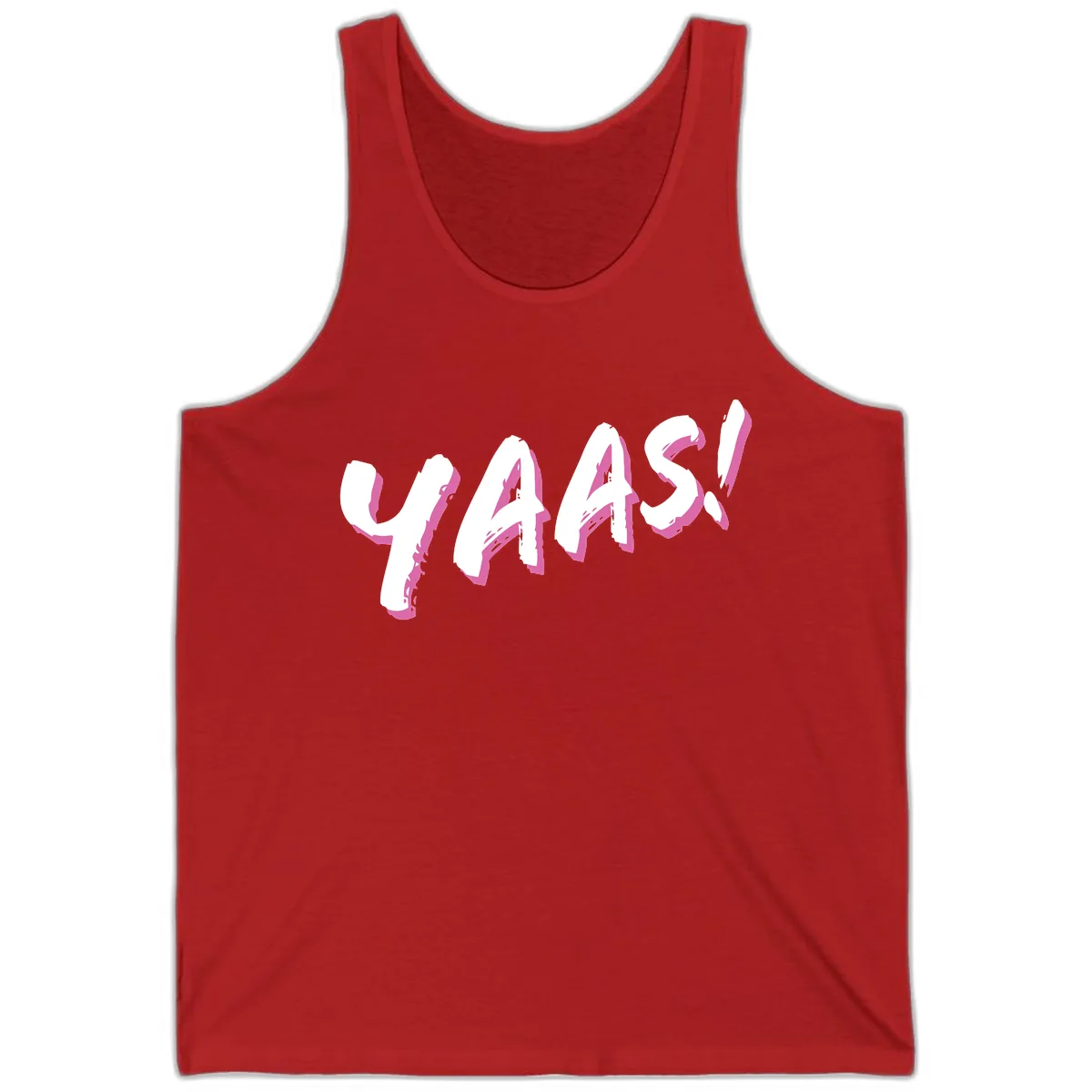 Wavy Abstract Design Tank in Red