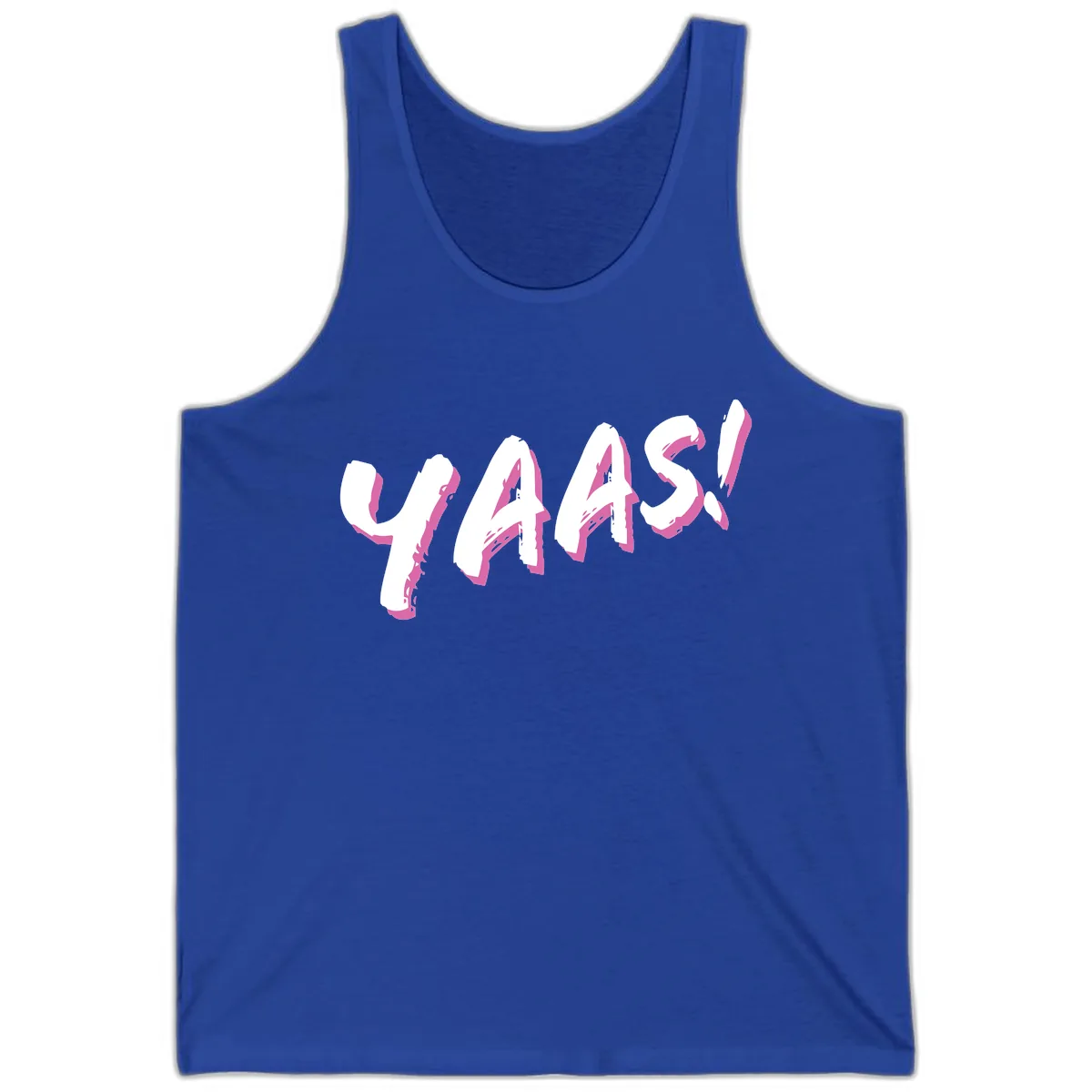 Wavy Abstract Design Tank in True Royal