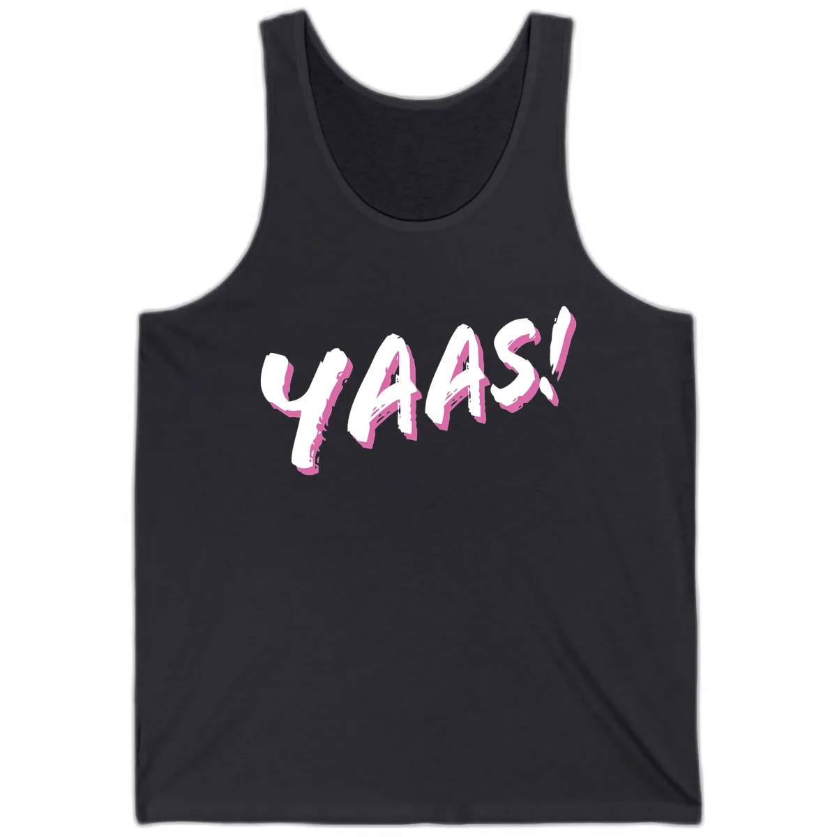 Wavy Abstract Design Tank in Dark Grey